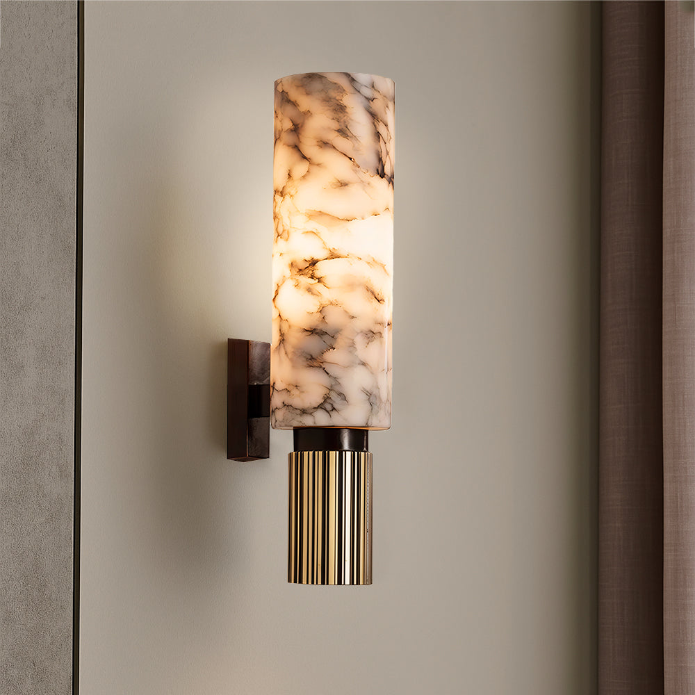 Copper Stone Wall Lamp – Contemporary LED Sconce Lighting for Hall, Bedroom, or Living Room 0