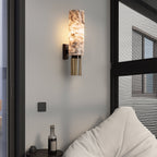 Copper Stone Wall Lamp – Contemporary LED Sconce Lighting for Hall, Bedroom, or Living Room 1