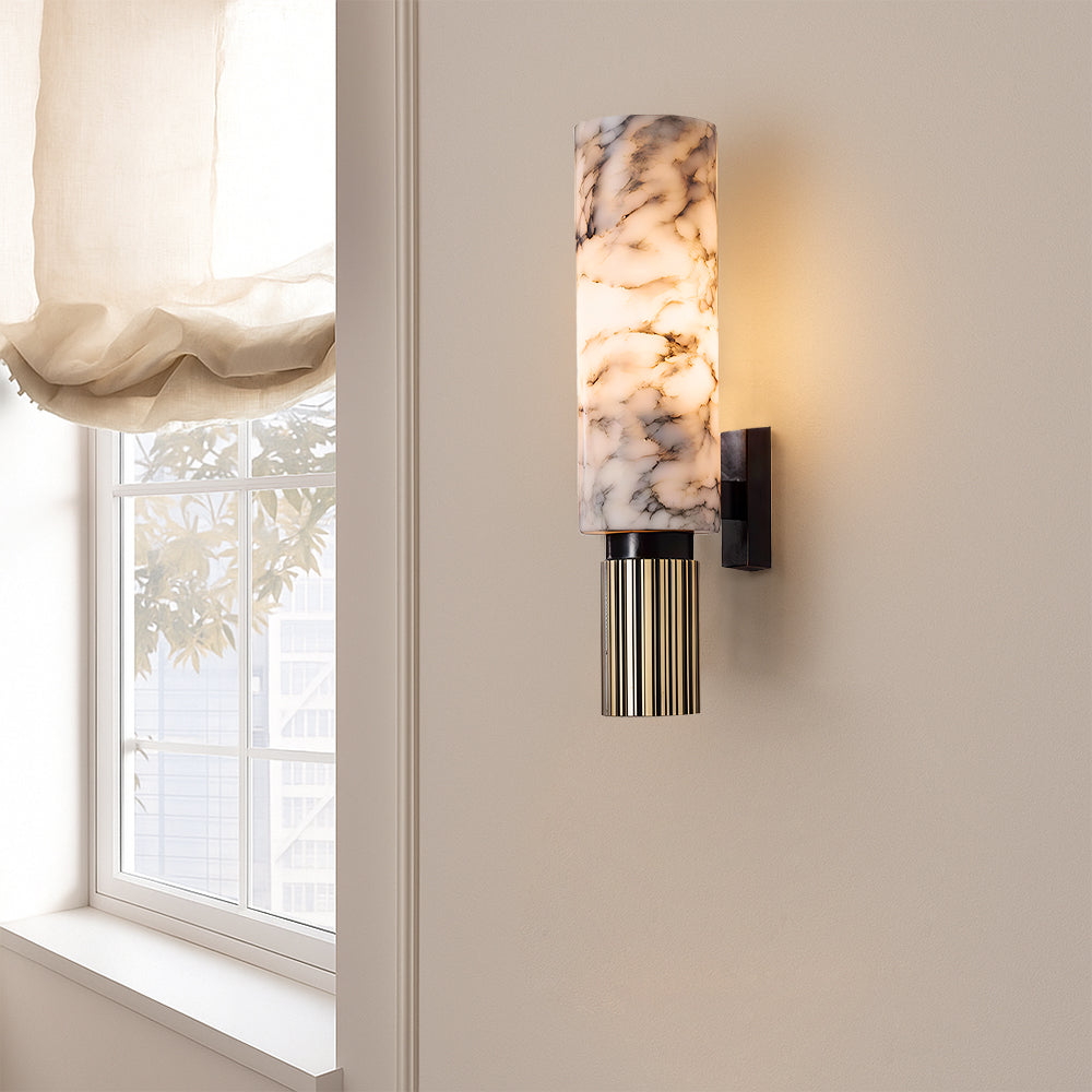 Copper Stone Wall Lamp – Contemporary LED Sconce Lighting for Hall, Bedroom, or Living Room 2