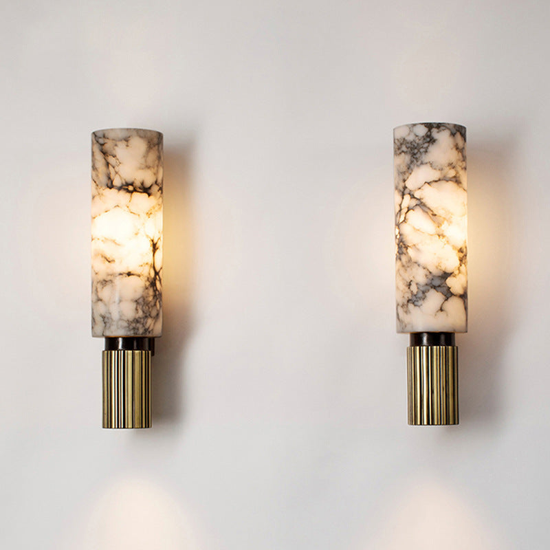 Copper Stone Wall Lamp – Contemporary LED Sconce Lighting for Hall, Bedroom, or Living Room 6