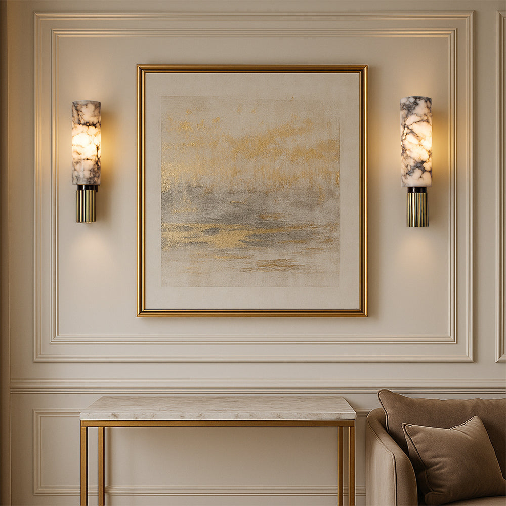 Copper Stone Wall Lamp – Contemporary LED Sconce Lighting for Hall, Bedroom, or Living Room 7