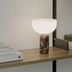 Cordless Marble Table Lamp Acrylic Shade Rechargeable Dimmable Portable Home Decor Stack Clear 1