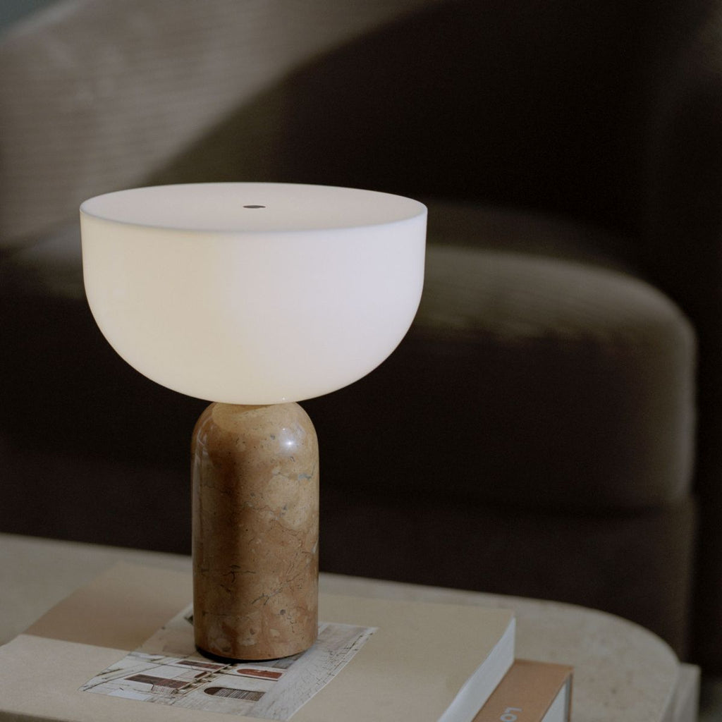 Cordless Marble Table Lamp Acrylic Shade Rechargeable Dimmable Portable Home Decor Stack Clear 2