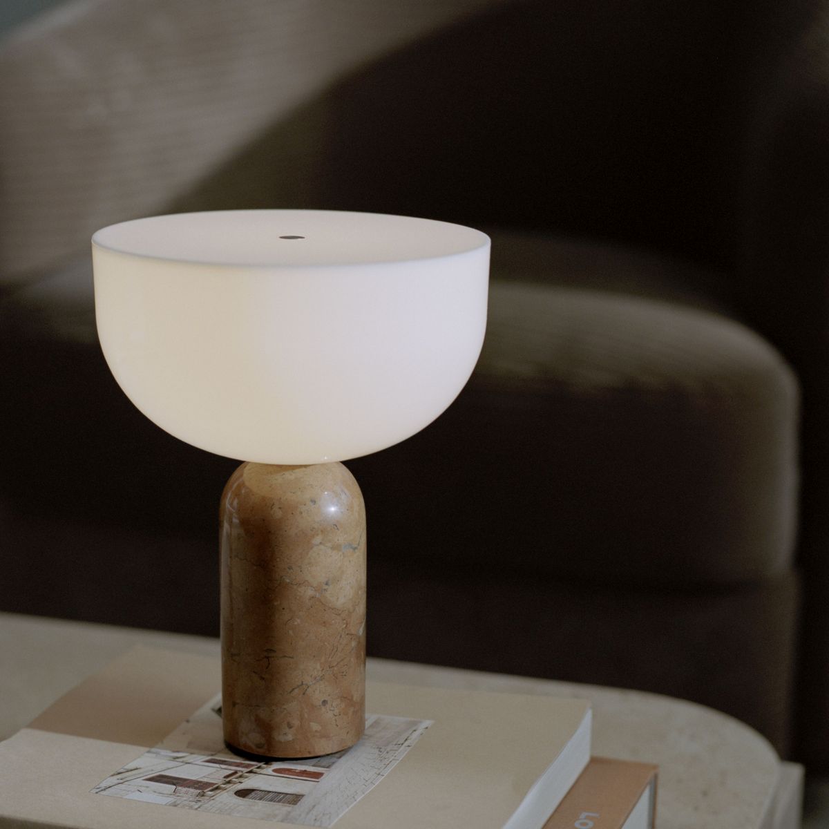 Cordless Marble Table Lamp Acrylic Shade Rechargeable Dimmable Portable Home Decor Stack Clear 2