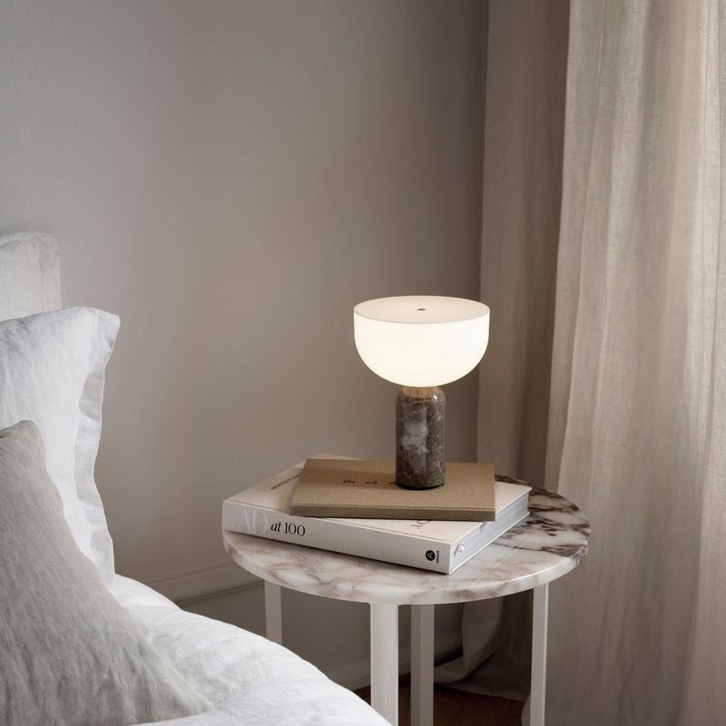 Cordless Marble Table Lamp Acrylic Shade Rechargeable Dimmable Portable Home Decor Stack Clear 3
