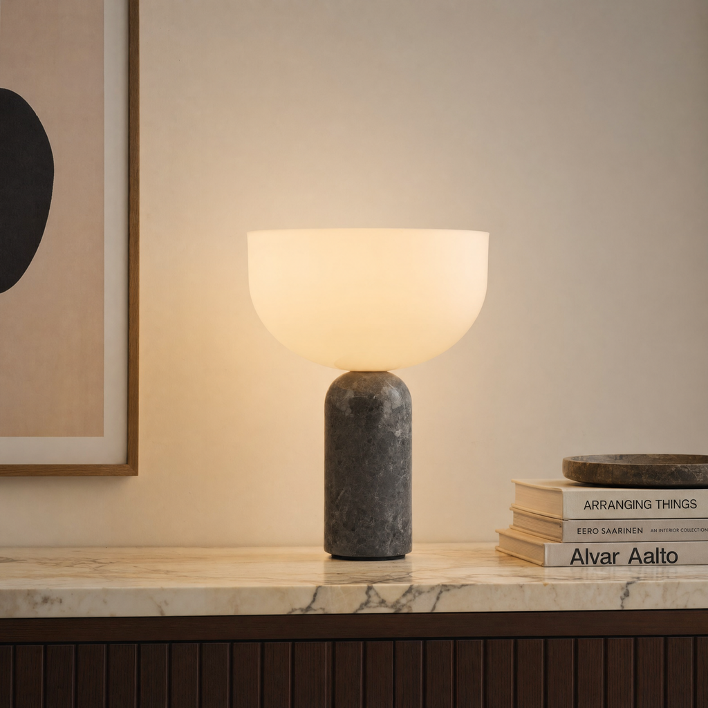 Cordless Marble Table Lamp Acrylic Shade Rechargeable Dimmable Portable Home Decor Stack Clear 99