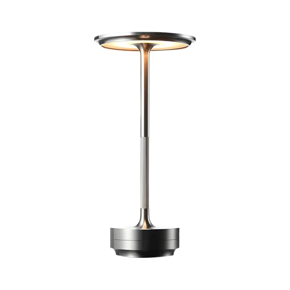 Cordless Table Lamp with Adjustable Color Temperature and Dimmable Touch Control – Stylish Aluminum and Acrylic Design 9