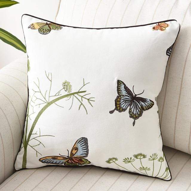 Country Style Decorative Cushion Cover with Fine Embroidery – 45cm x 45cm Cotton Pillow Cover for Home Decor 10