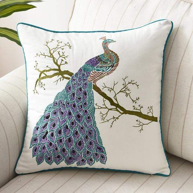 Country Style Decorative Cushion Cover with Fine Embroidery – 45cm x 45cm Cotton Pillow Cover for Home Decor 11