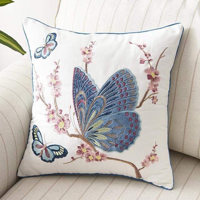 Country Style Decorative Cushion Cover with Fine Embroidery – 45cm x 45cm Cotton Pillow Cover for Home Decor 12