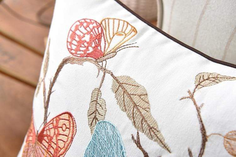 Country Style Decorative Cushion Cover with Fine Embroidery – 45cm x 45cm Cotton Pillow Cover for Home Decor 4