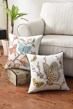 Country Style Decorative Cushion Cover with Fine Embroidery – 45cm x 45cm Cotton Pillow Cover for Home Decor 7