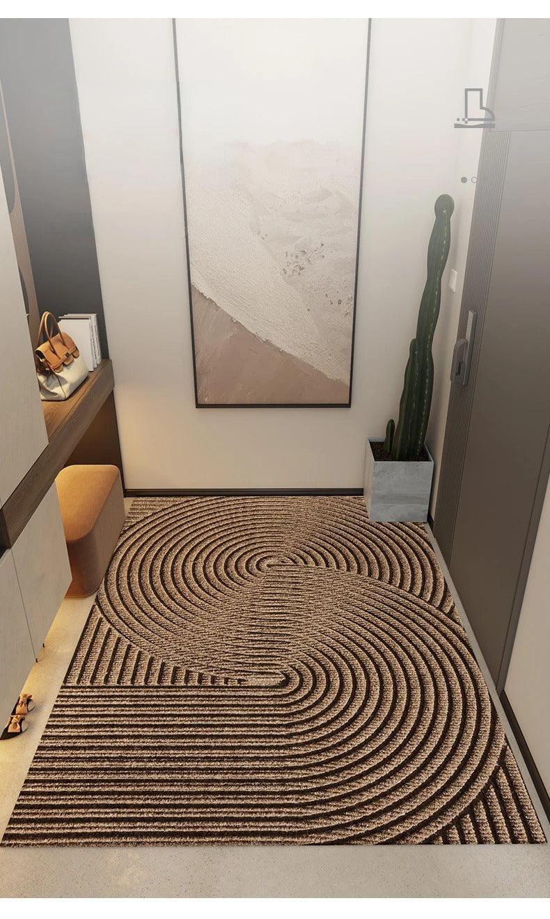 Curved Thread Line Non-Slip Door Mat  PVC 1