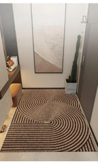 Curved Thread Line Non-Slip Door Mat  PVC 1