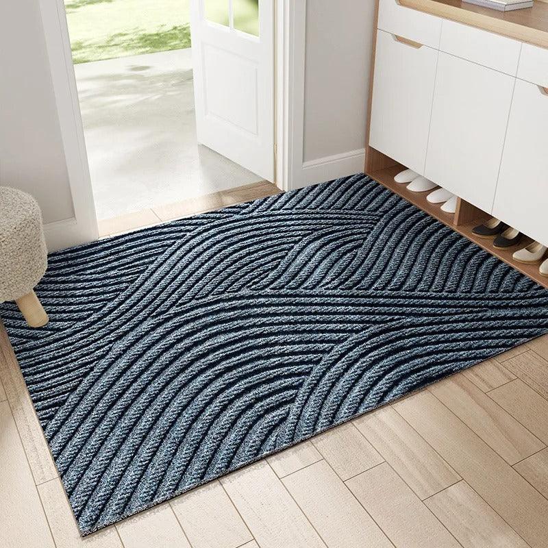Curved Thread Line Non-Slip Door Mat  PVC 5