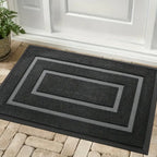 Curved Thread Line Non-Slip Door Mat Rubber Backed 1