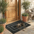 Curved Thread Line Non-Slip Door Mat Rubber Backed 12