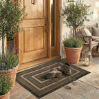 Curved Thread Line Non-Slip Door Mat Rubber Backed 13