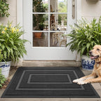 Curved Thread Line Non-Slip Door Mat Rubber Backed 2