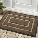 Curved Thread Line Non-Slip Door Mat Rubber Backed 3