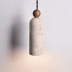 Cylindrical Pendant Light with Yellow Travertine Shade for Kitchen Island 4