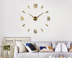 DIY Large Wall Clock Decor with Foam Numbers and Template - 90cm Modern Design 2