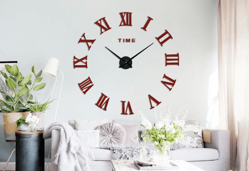 DIY Large Wall Clock Kit with Customizable Foam Numbers – 90cm Diameter Wall Clock Decor 7