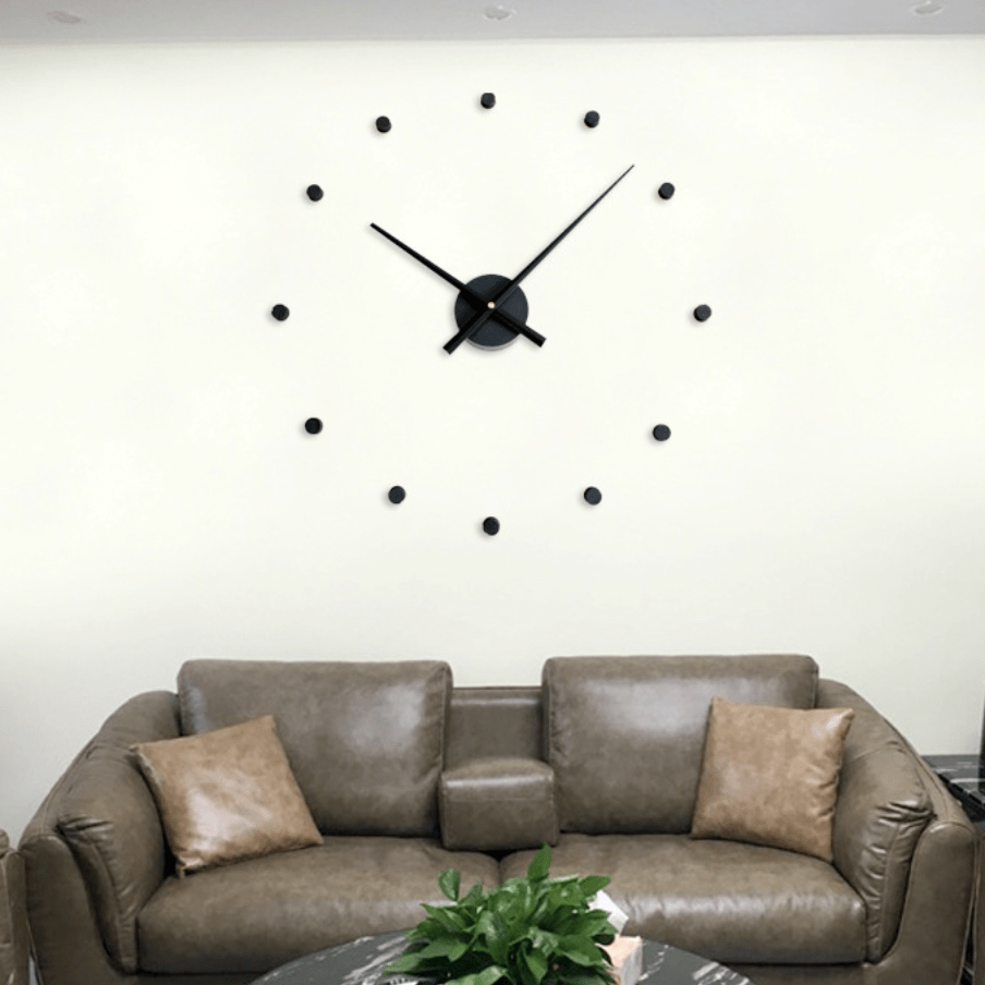 DIY Large Wall Clock Kit with Foam Numbers and Template – Modern Wall Clock Decor, 90cm 2