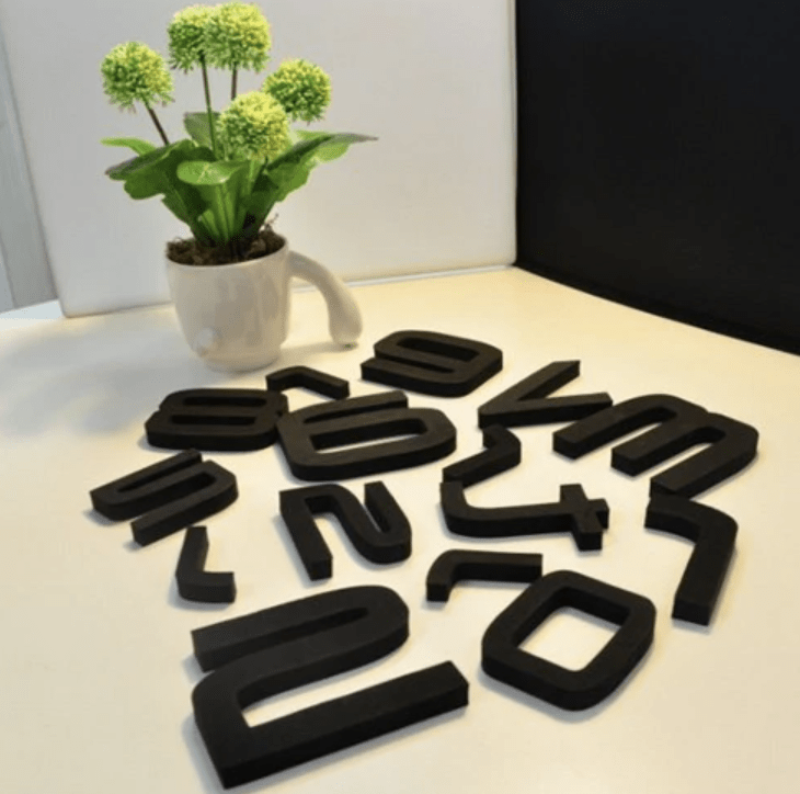 DIY Large Wall Clock Kit with Foam Numbers and Template – Modern Wall Clock Decor, 90cm 4