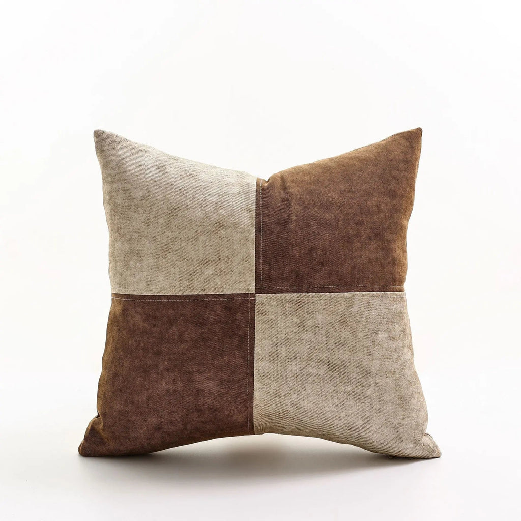 Denim Cushion Cover - Stylish Square Pillow Case, Durable Woven Fabric for Sofa and Couch - Modern Rustic Design 0