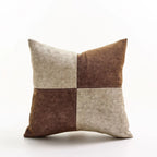 Denim Cushion Cover - Stylish Square Pillow Case, Durable Woven Fabric for Sofa and Couch - Modern Rustic Design 0