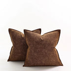 Denim Cushion Cover - Stylish Square Pillow Case, Durable Woven Fabric for Sofa and Couch - Modern Rustic Design 12