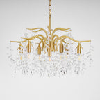 Designer Chandelier Crystal Brass Unique Indoor Illumination 0