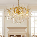 Designer Chandelier Crystal Brass Unique Indoor Illumination 2