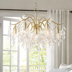 Designer Chandelier Crystal Brass Unique Indoor Illumination 3