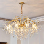 Designer Chandelier Crystal Brass Unique Indoor Illumination 4