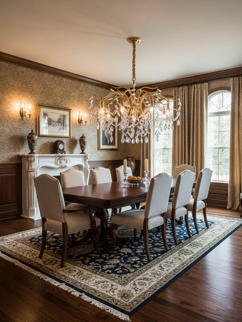 Designer Chandelier Crystal Brass Unique Indoor Illumination 8