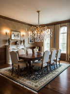 Designer Chandelier Crystal Brass Unique Indoor Illumination 8