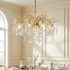 Designer Chandelier Crystal Brass Unique Indoor Illumination 97