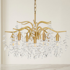 Designer Chandelier Crystal Brass Unique Indoor Illumination 99