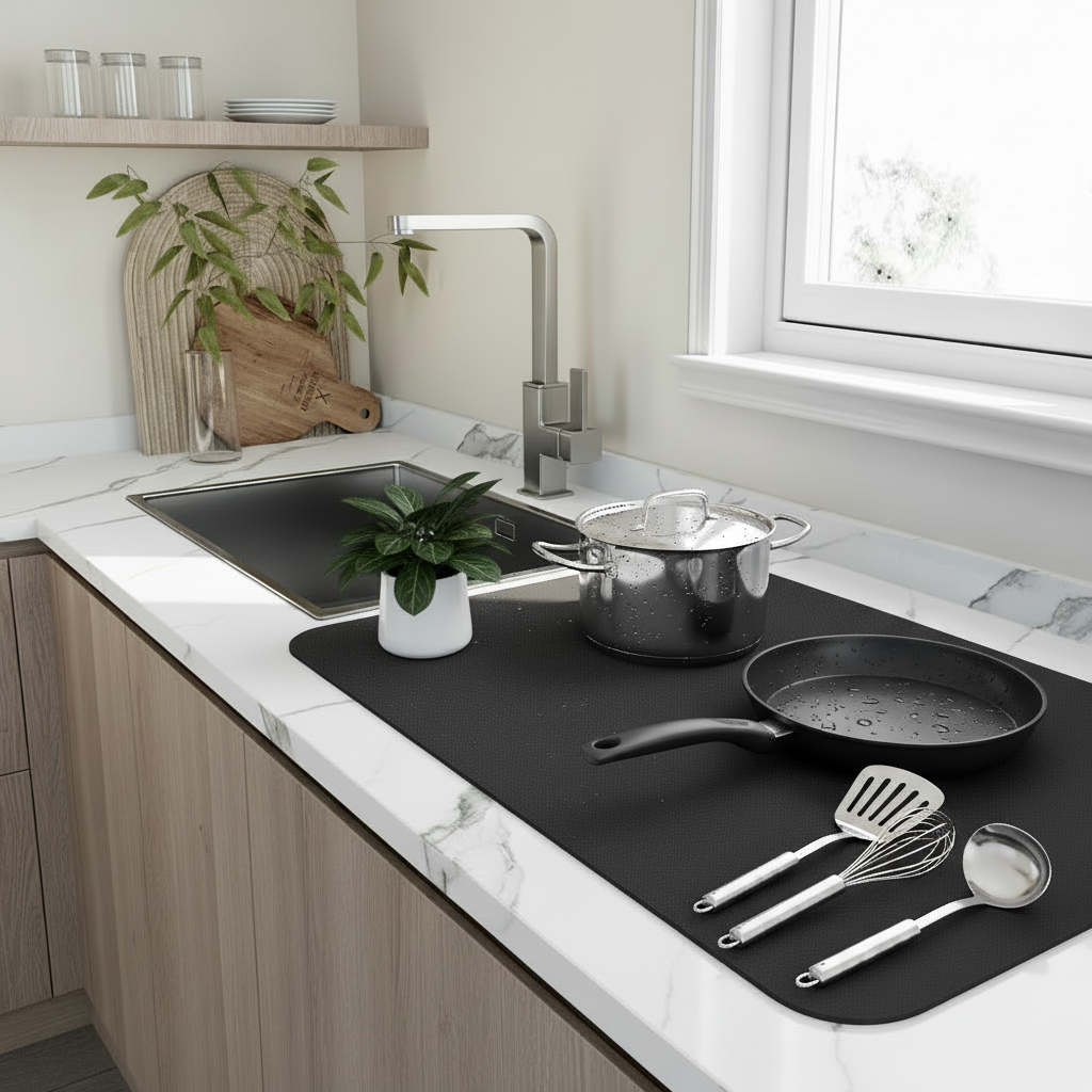 Diatomite Dish Drying Mat - Quick Drying Kitchen Tool 10