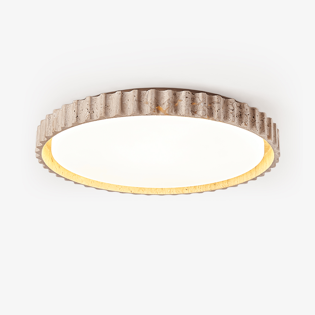 Dimmable Ceiling Light Yellow Travertine Elegant Design 1