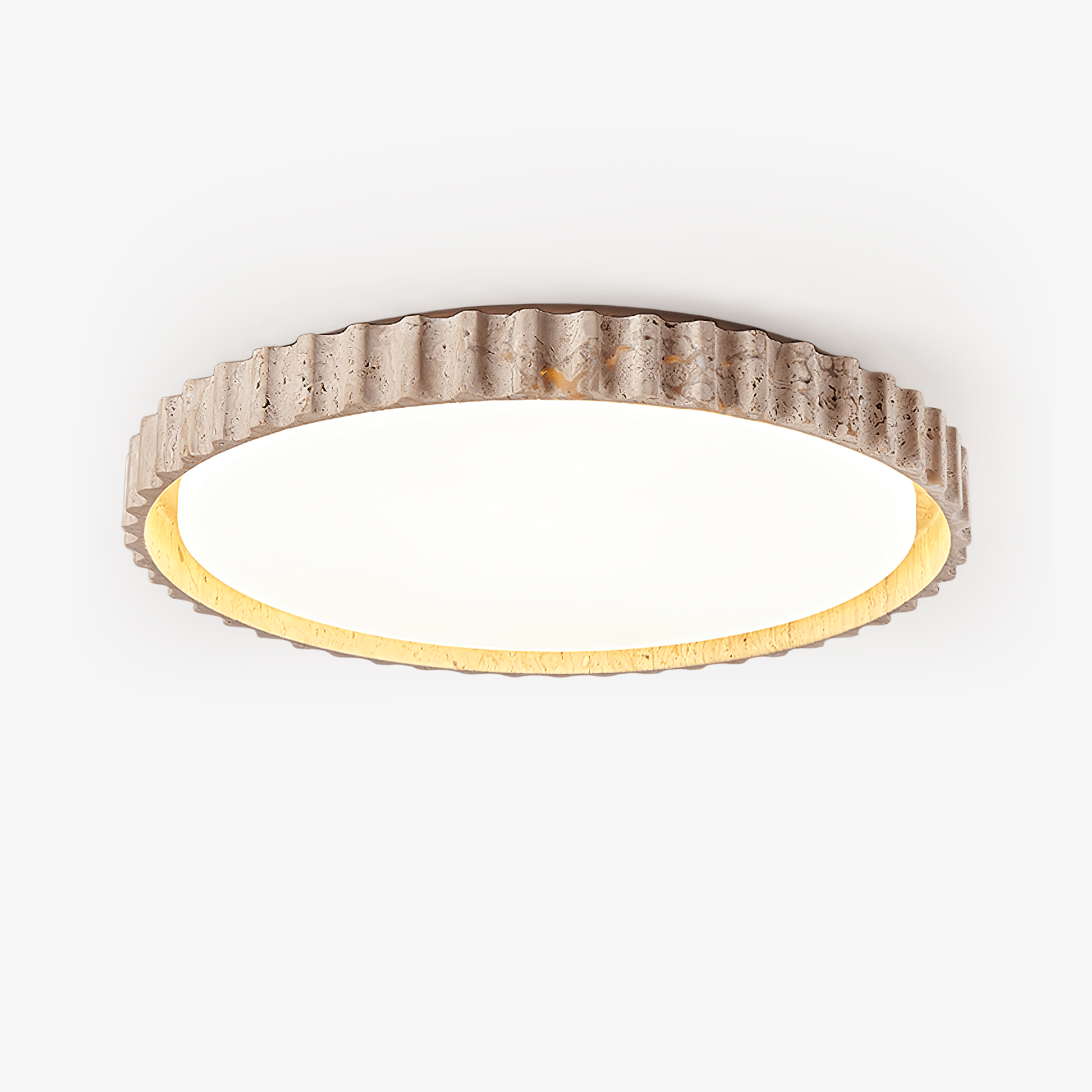 Dimmable Ceiling Light Yellow Travertine Elegant Design 1