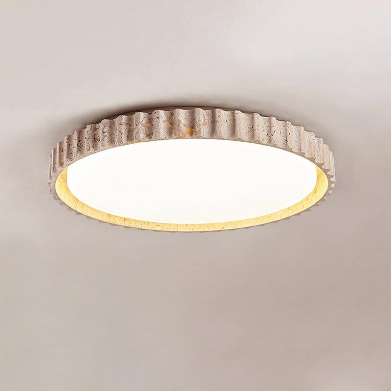 Dimmable Ceiling Light Yellow Travertine Elegant Design 10