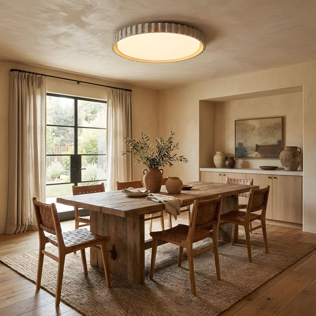 Dimmable Ceiling Light Yellow Travertine Elegant Design 2