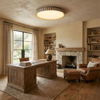 Dimmable Ceiling Light Yellow Travertine Elegant Design 4