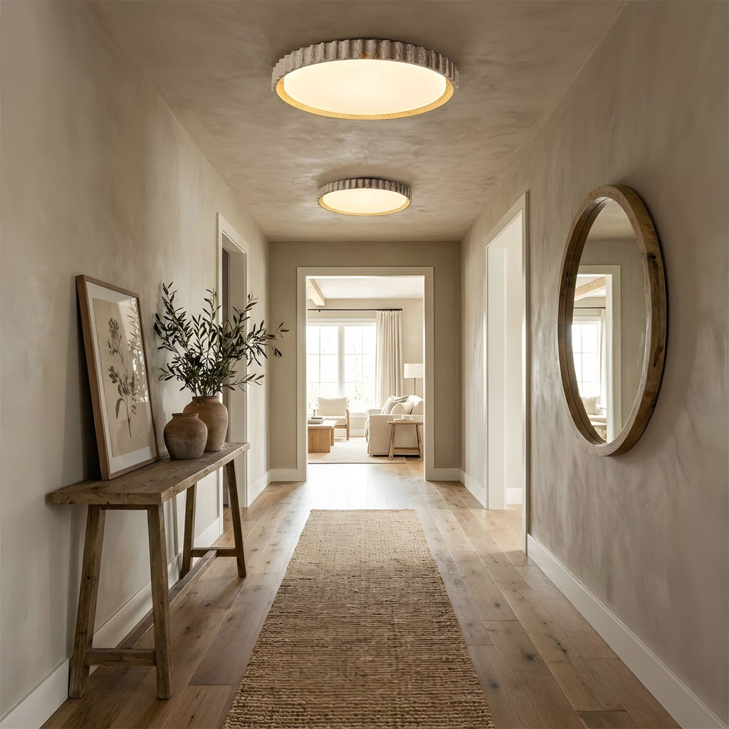 Dimmable Ceiling Light Yellow Travertine Elegant Design 5