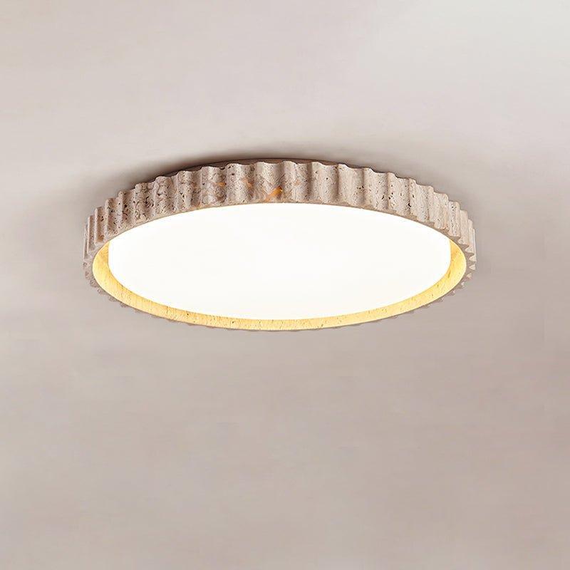 Dimmable Ceiling Light Yellow Travertine Elegant Design 9