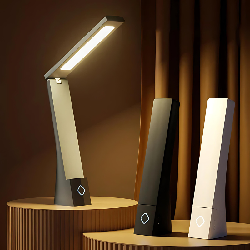 Dimmable Foldable Desk Lamp Black Aluminum 0