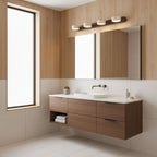 Duo Wall Light with Yellow Travertine and Wood Finish - Modern Indoor Sconce 4